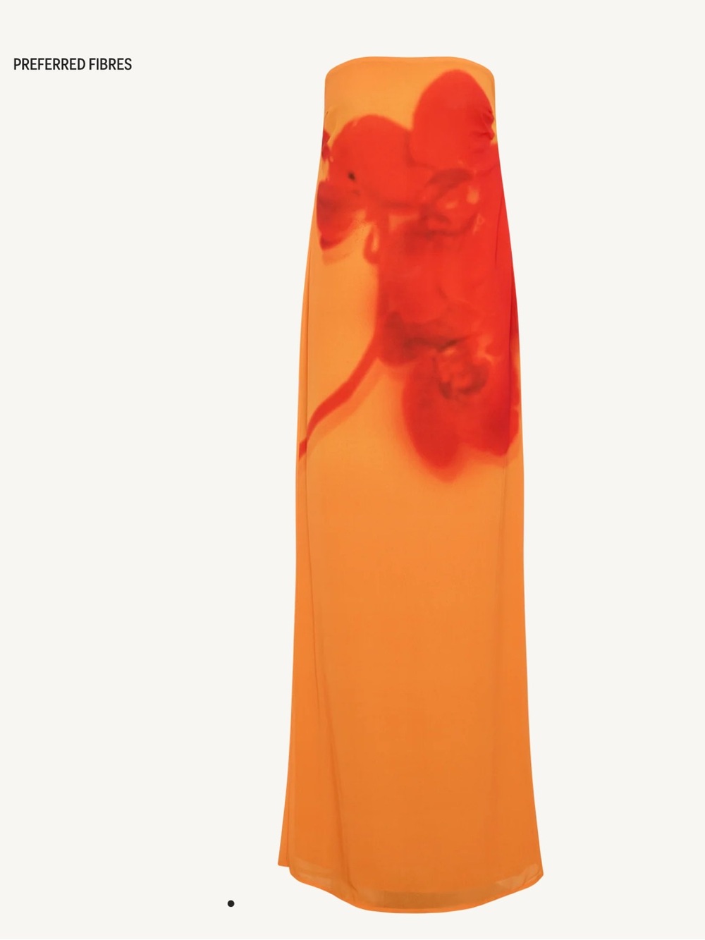 Meshki Strapless Chiffon Maxi Dress - Koi Orchid Print
